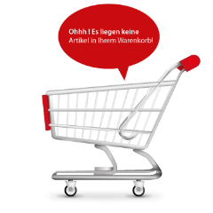 Der Einkaufswagen ist leer